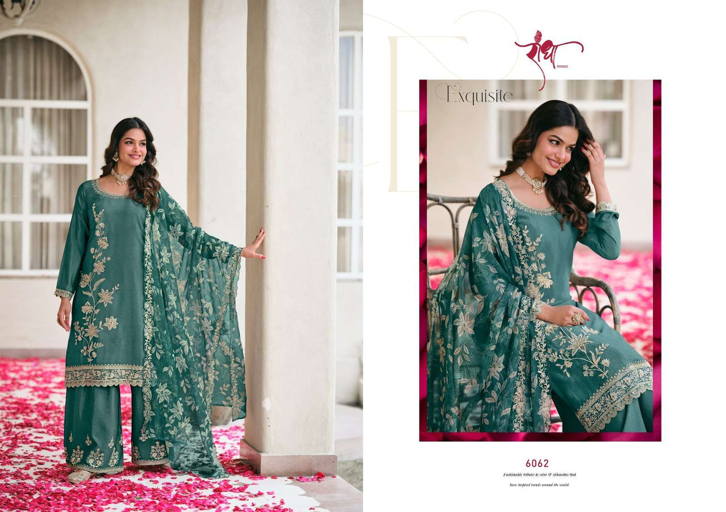 Radha Trendz Sahiba Chinon Dress Material - Amrah Wholesale