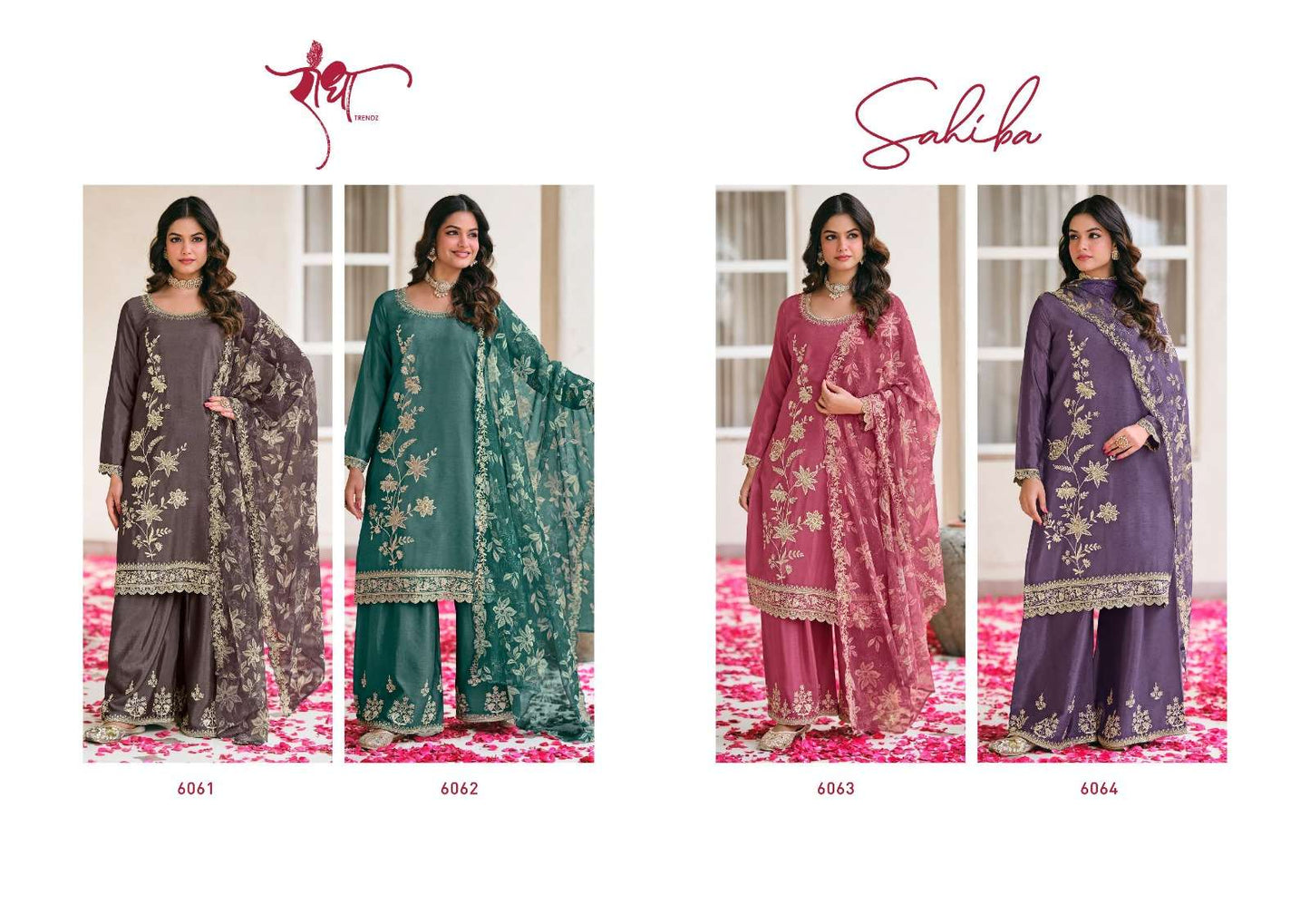 Radha Trendz Sahiba Chinon Dress Material - Amrah Wholesale