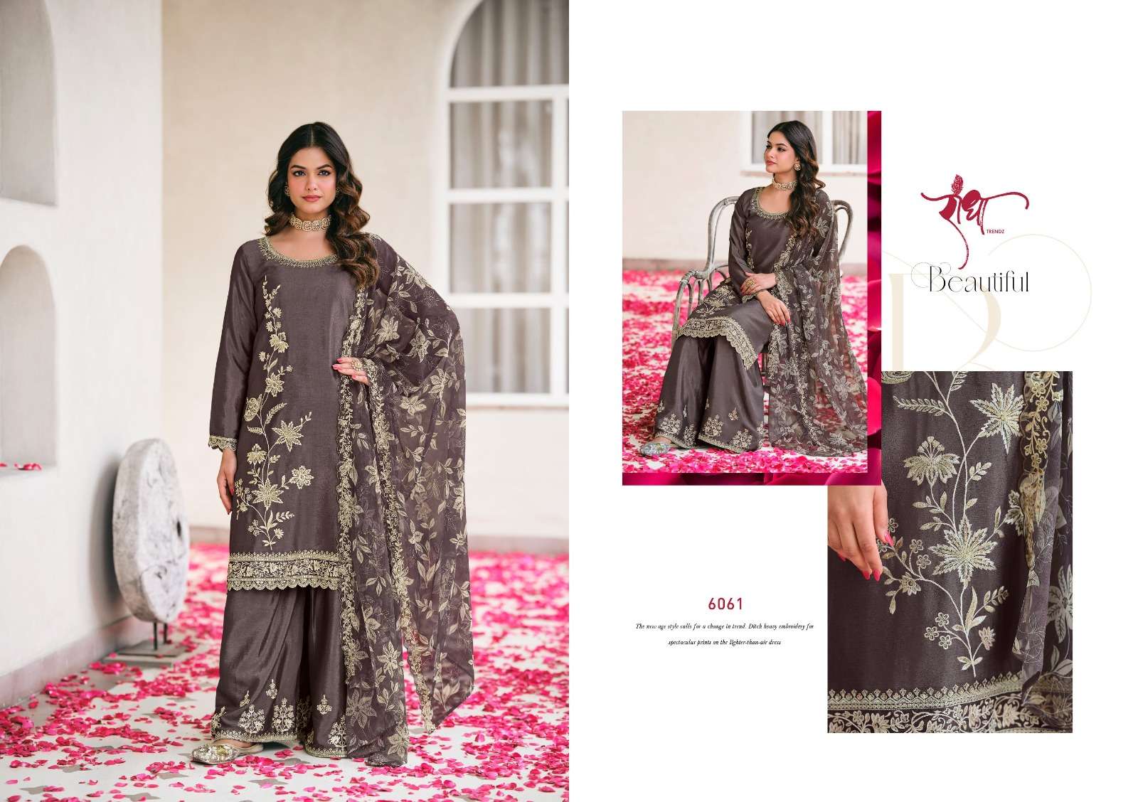 Radha Trendz Sahiba Chinon Dress Material - Amrah Wholesale