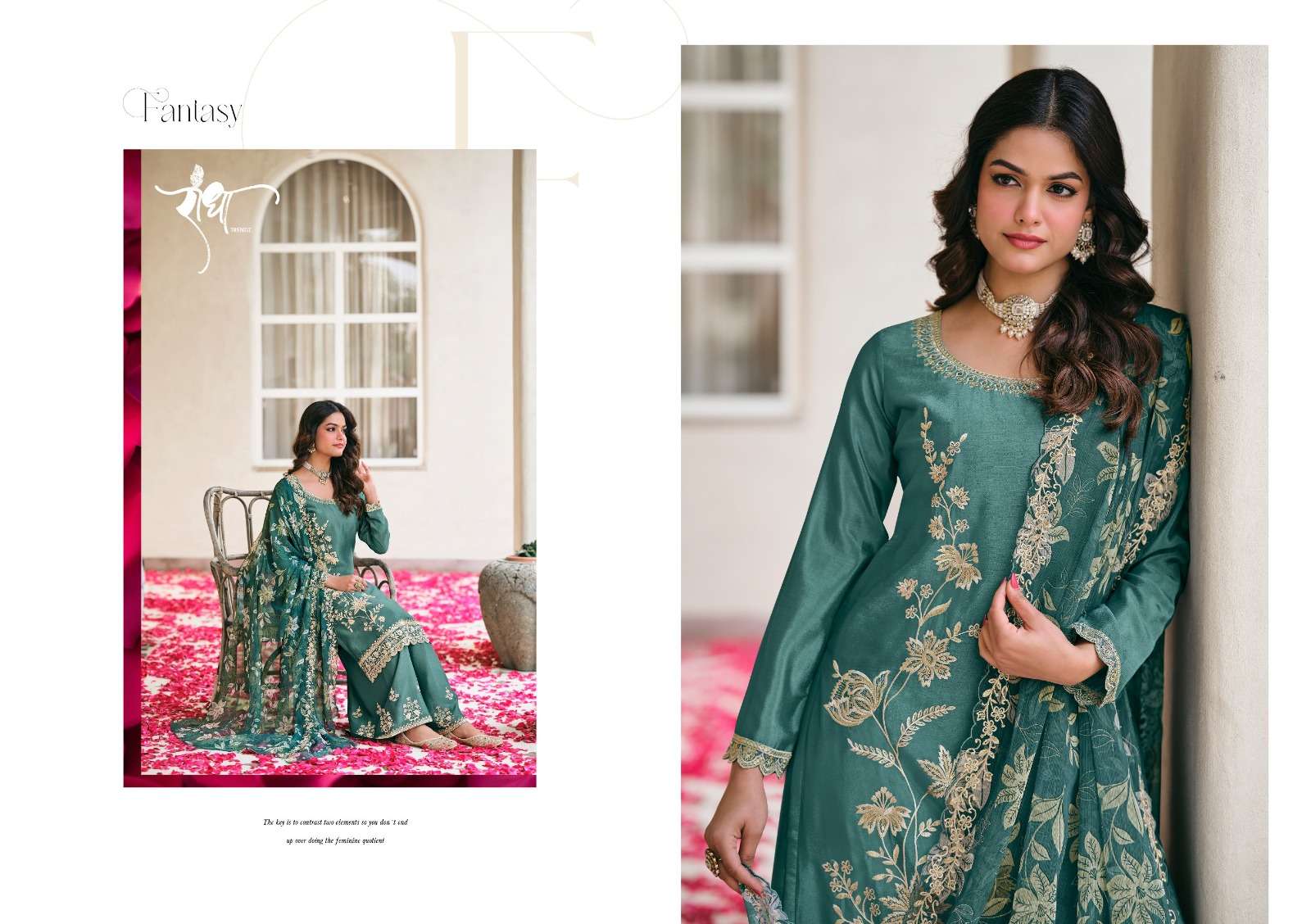 Radha Trendz Sahiba Chinon Dress Material - Amrah Wholesale