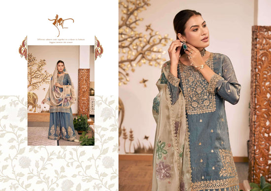 Radha Trendz Sunflower Fendy Silk Designer Sharara Dress
