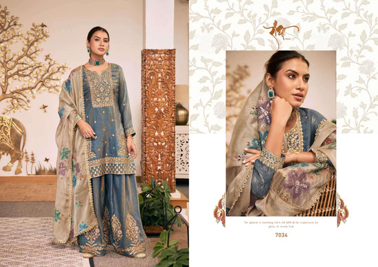 Radha Trendz Sunflower Fendy Silk Designer Sharara Dress