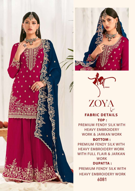 Radha Trendz Zoya Fendy Silk Stitched Sharara Suit Set