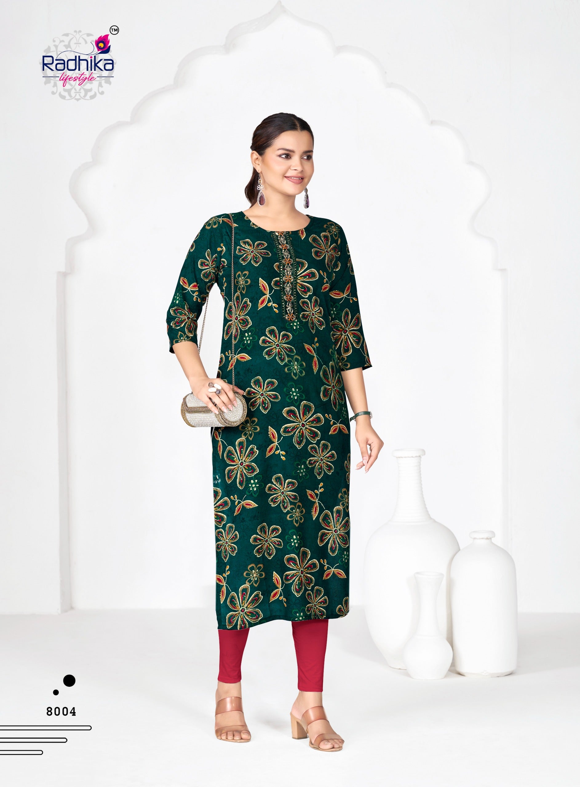 Radhika Lifestyle Alisha Vol 8 Rayon Printed Kurti Collection