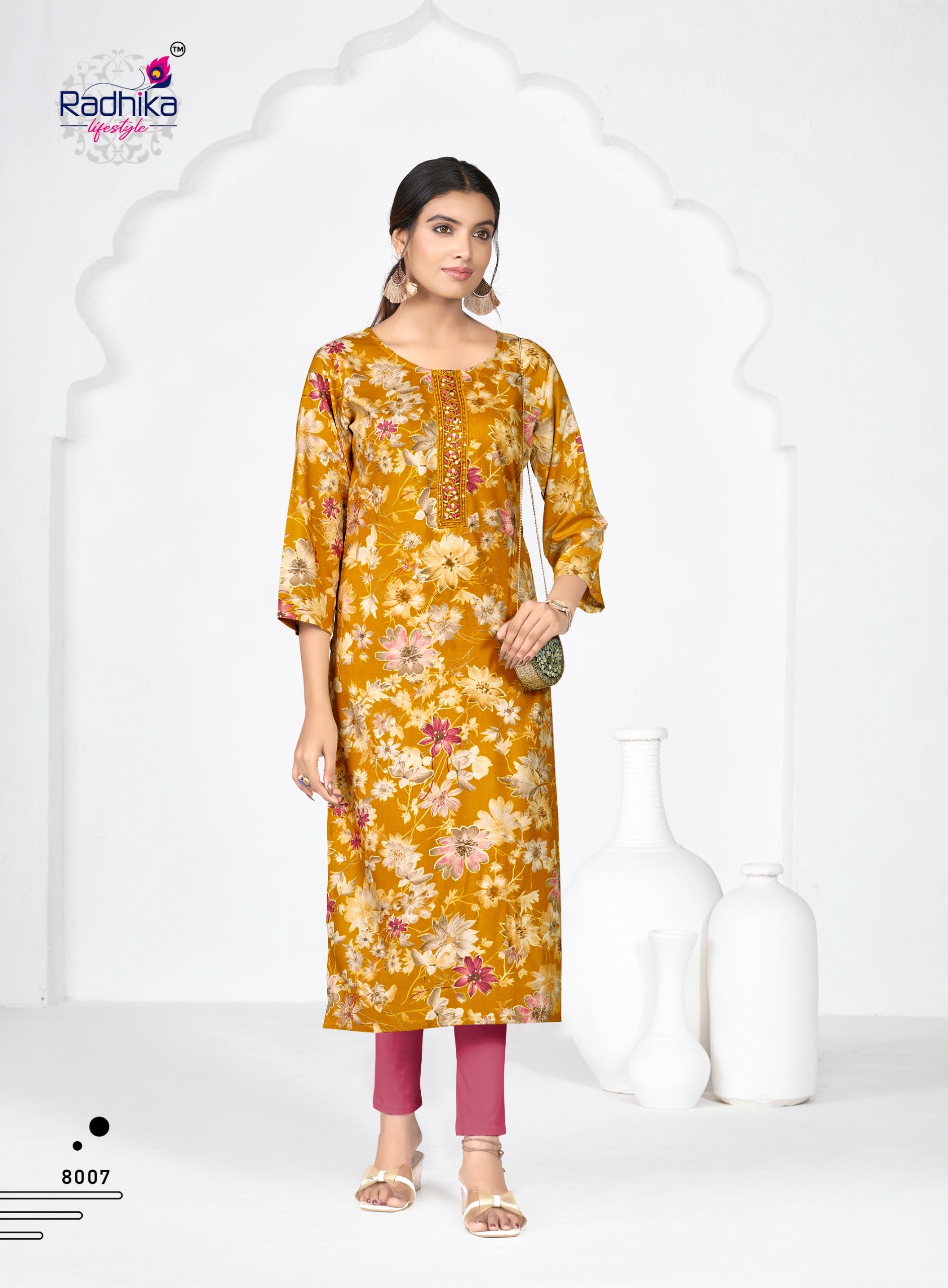 Radhika Lifestyle Alisha Vol 8 Rayon Printed Kurti Collection