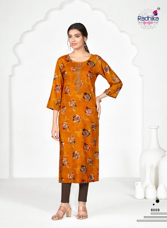Radhika Lifestyle Alisha Vol 8 Rayon Printed Kurti Collection