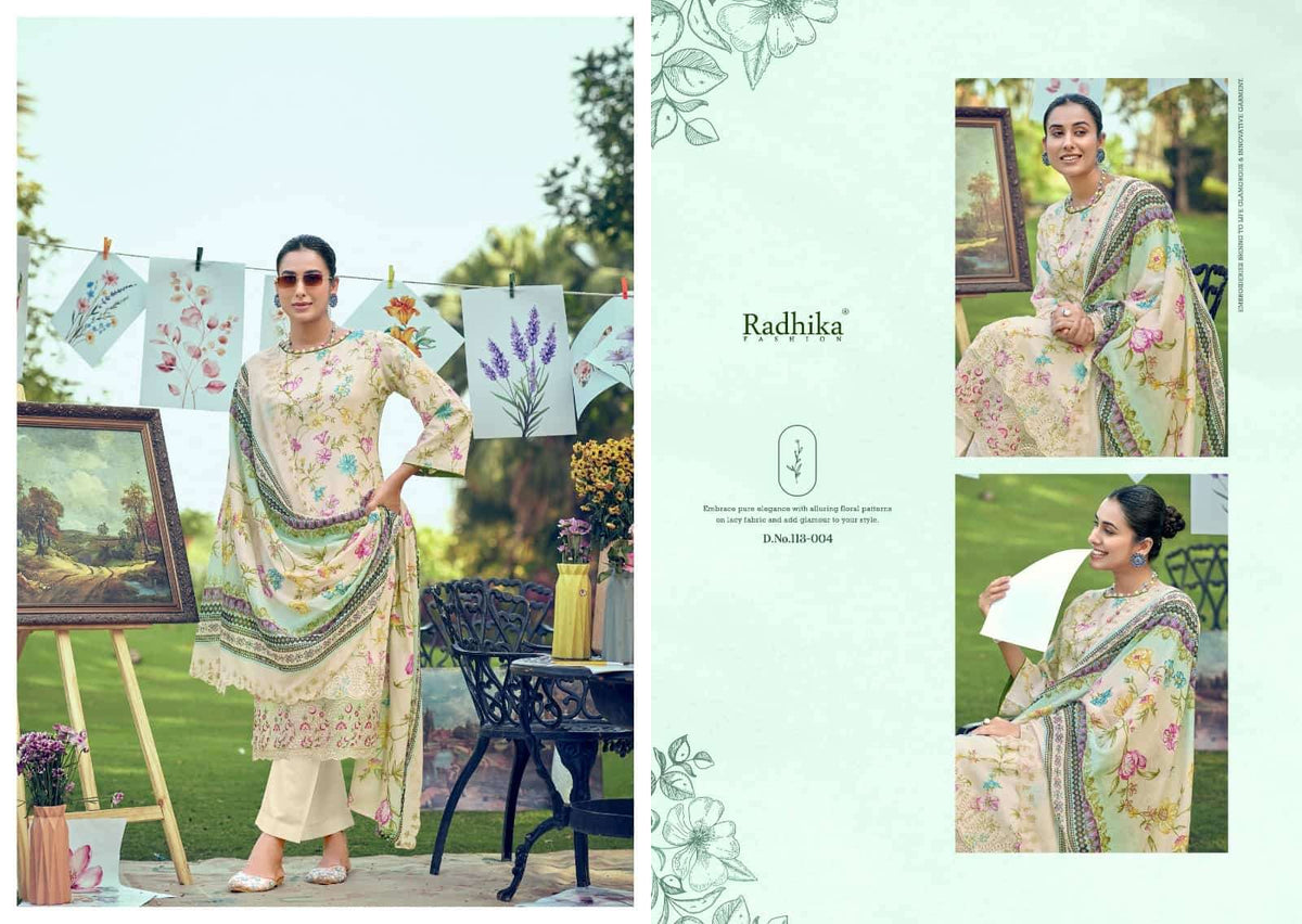 Radhika Aliya Pure Lawn Pakistani Suit