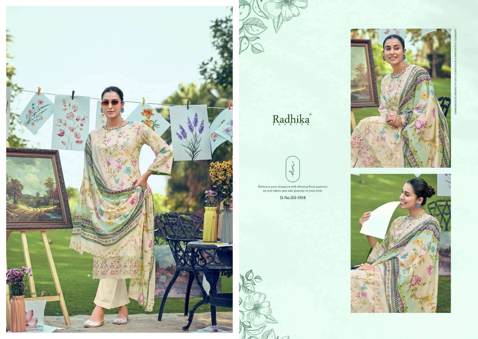 Radhika Aliya Pure Lawn Pakistani Suit