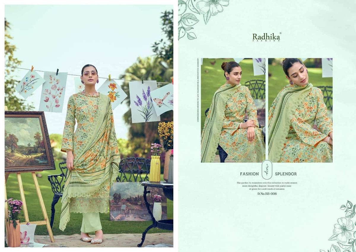Radhika Aliya Pure Lawn Pakistani Suit