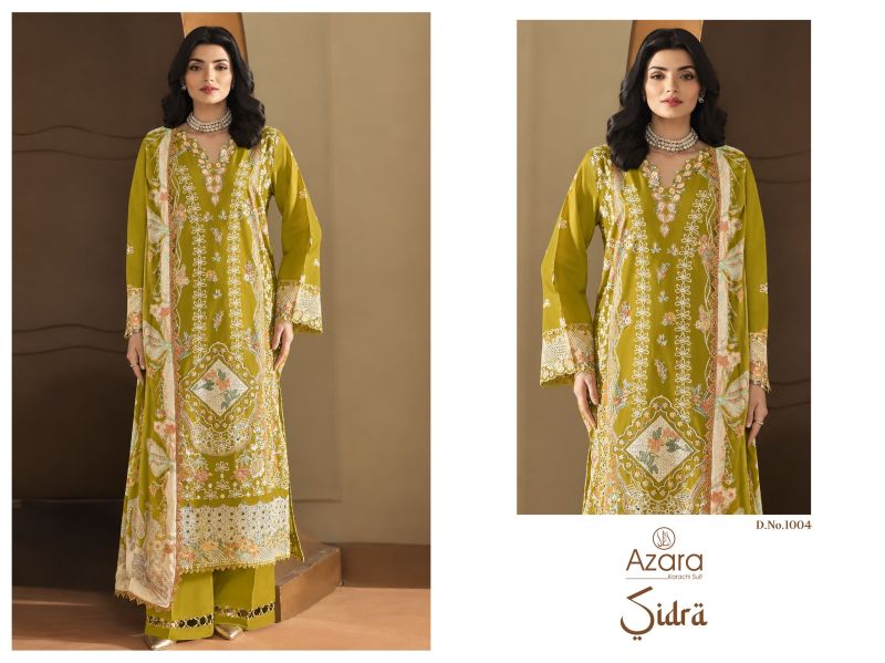 Radhika Azara Sidra Pure Cotton Embroidered Dress Material