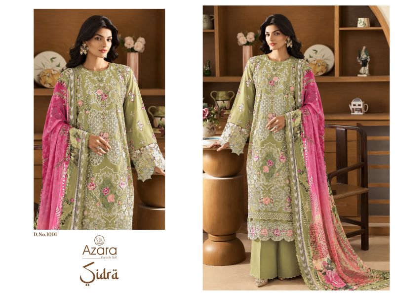 Radhika Azara Sidra Pure Cotton Embroidered Dress Material