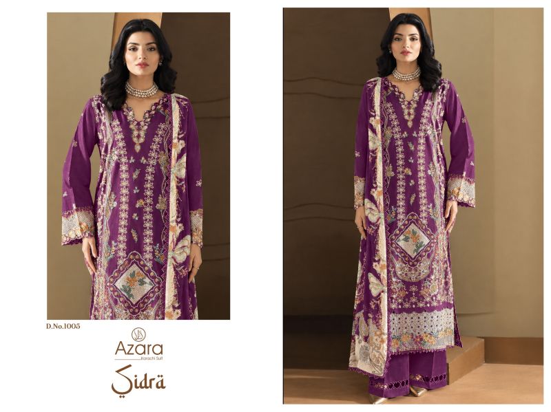 Radhika Azara Sidra Pure Cotton Embroidered Dress Material