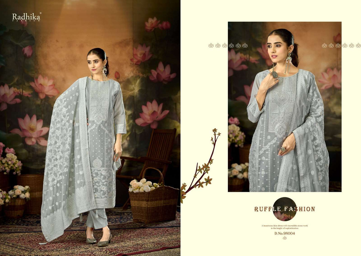 Radhika Banarasi Adha Vol 12 Cotton Jacquard Dress Material - Amrah Wholesale