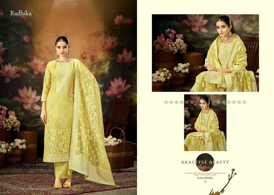 Radhika Banarasi Adha Vol 12 Cotton Jacquard Dress Material - Amrah Wholesale