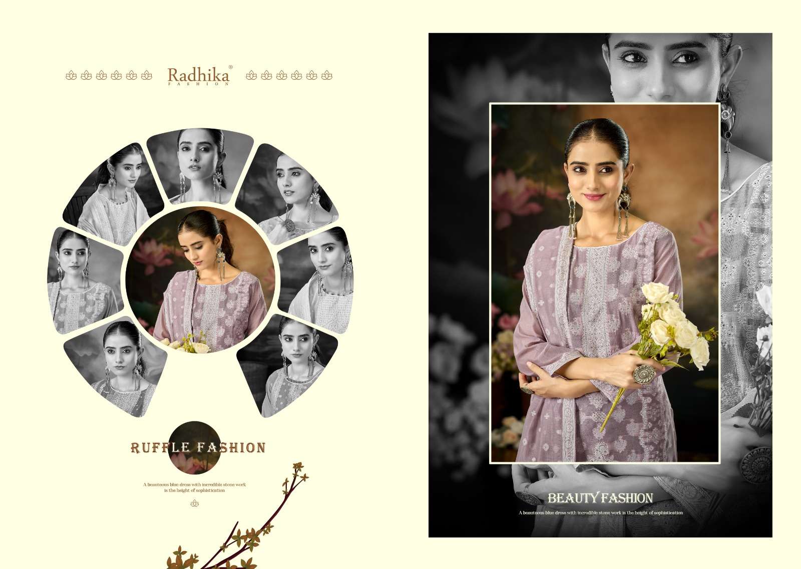 Radhika Banarasi Adha Vol 12 Cotton Jacquard Dress Material - Amrah Wholesale