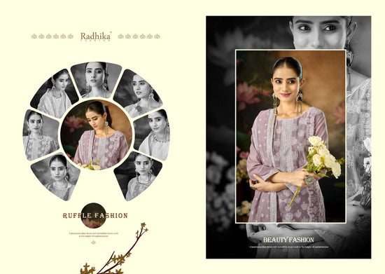 Radhika Banarasi Adha Vol 12 Cotton Jacquard Dress Material - Amrah Wholesale