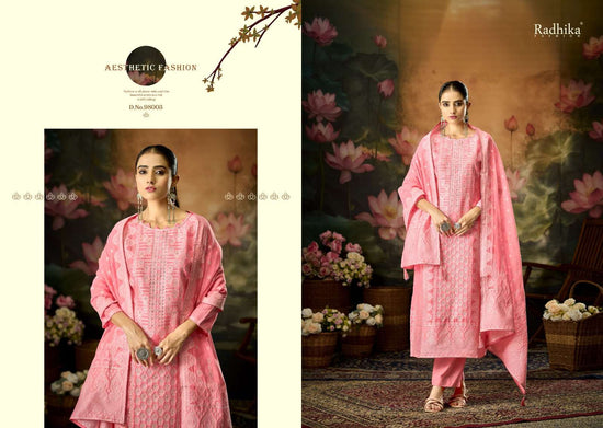 Radhika Banarasi Adha Vol 12 Cotton Jacquard Dress Material - Amrah Wholesale