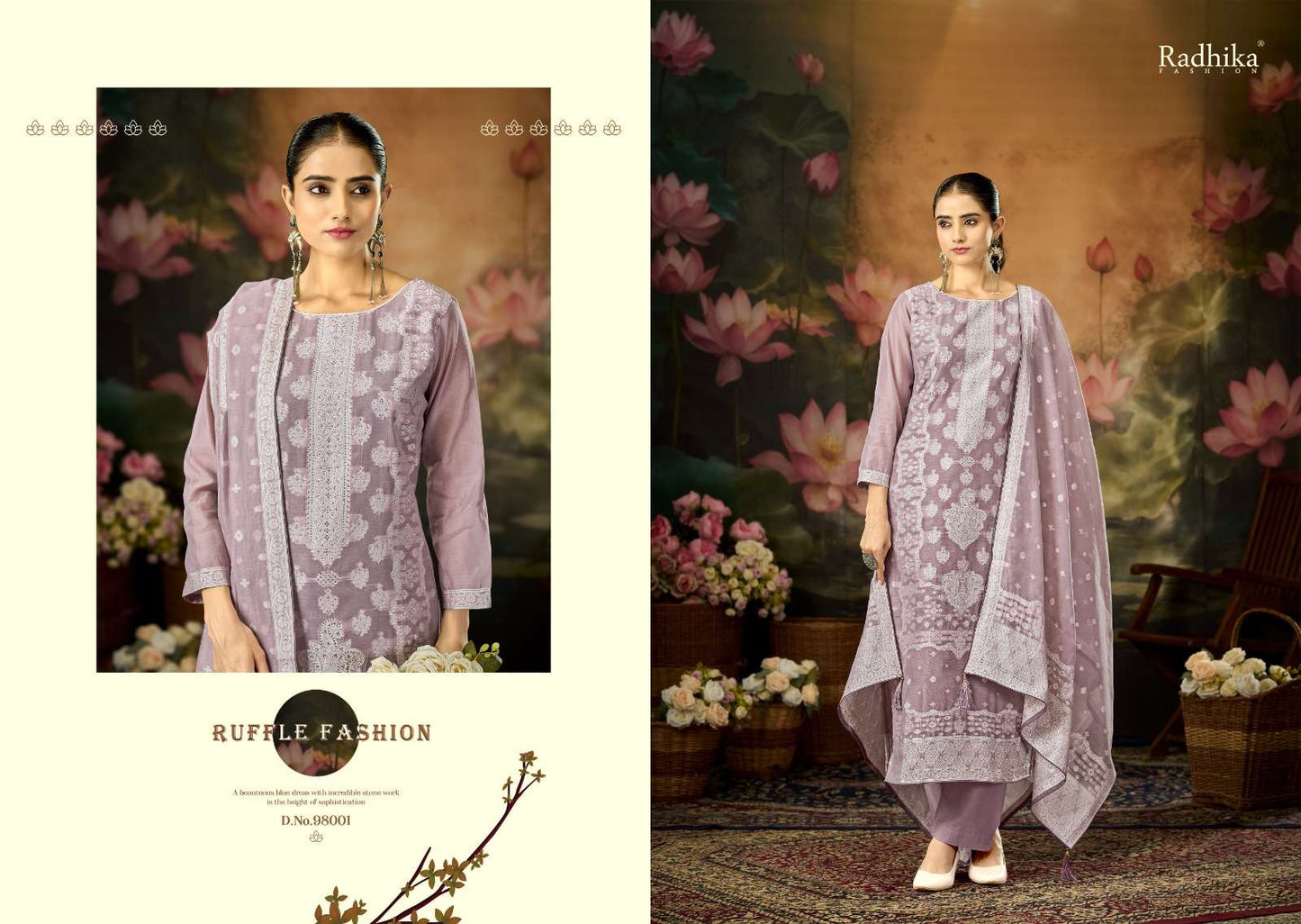 Radhika Banarasi Adha Vol 12 Cotton Jacquard Dress Material - Amrah Wholesale
