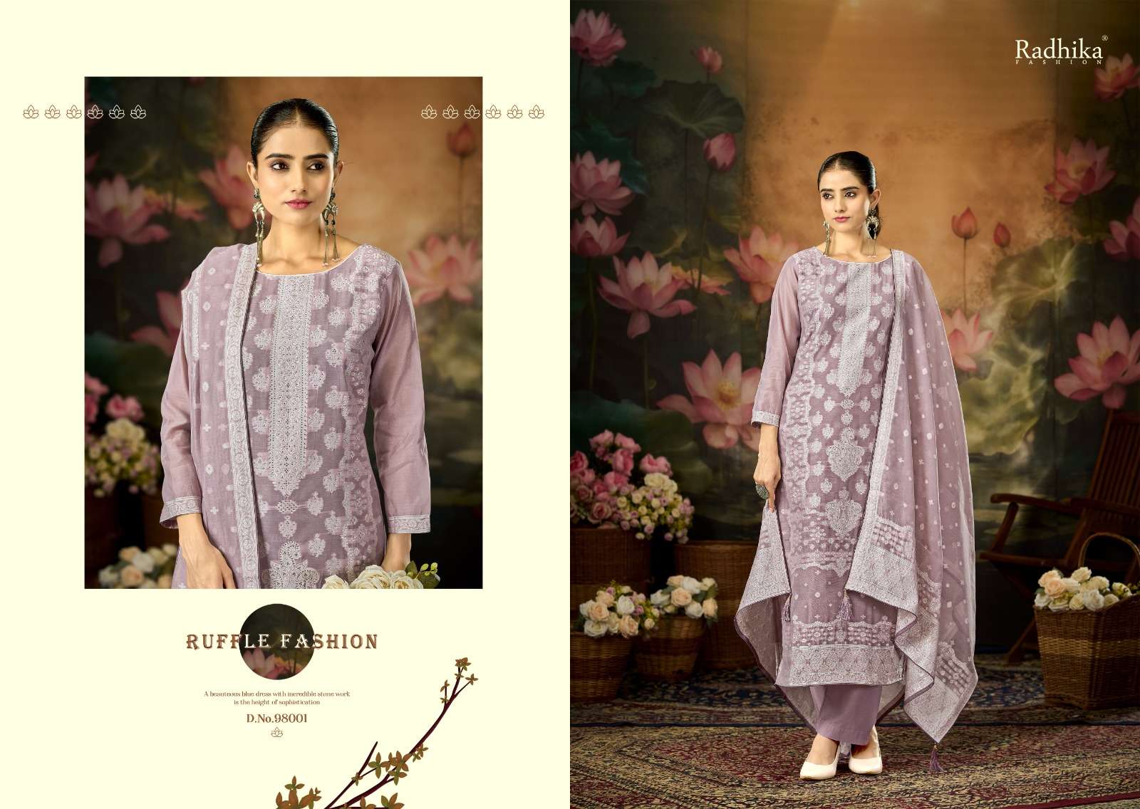 Radhika Banarasi Adha Vol 12 Cotton Jacquard Dress Material - Amrah Wholesale