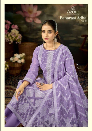 Radhika Banarasi Adha Vol 12 Cotton Jacquard Dress Material