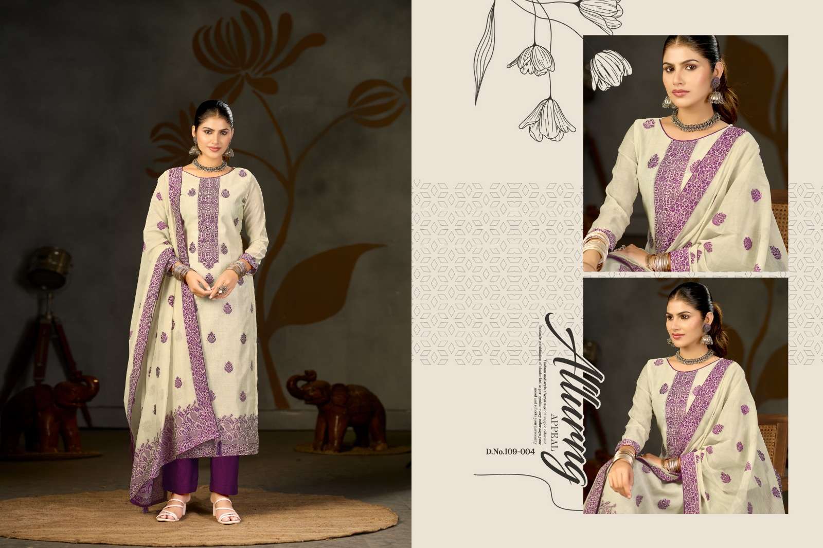Radhika Banarasi Adha Vol 13 Cotton Jaam Dani Jacquard Dress Material
