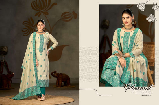 Radhika Banarasi Adha Vol 13 Cotton Jaam Dani Jacquard Dress Material