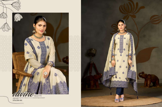 Radhika Banarasi Adha Vol 13 Cotton Jaam Dani Jacquard Dress Material