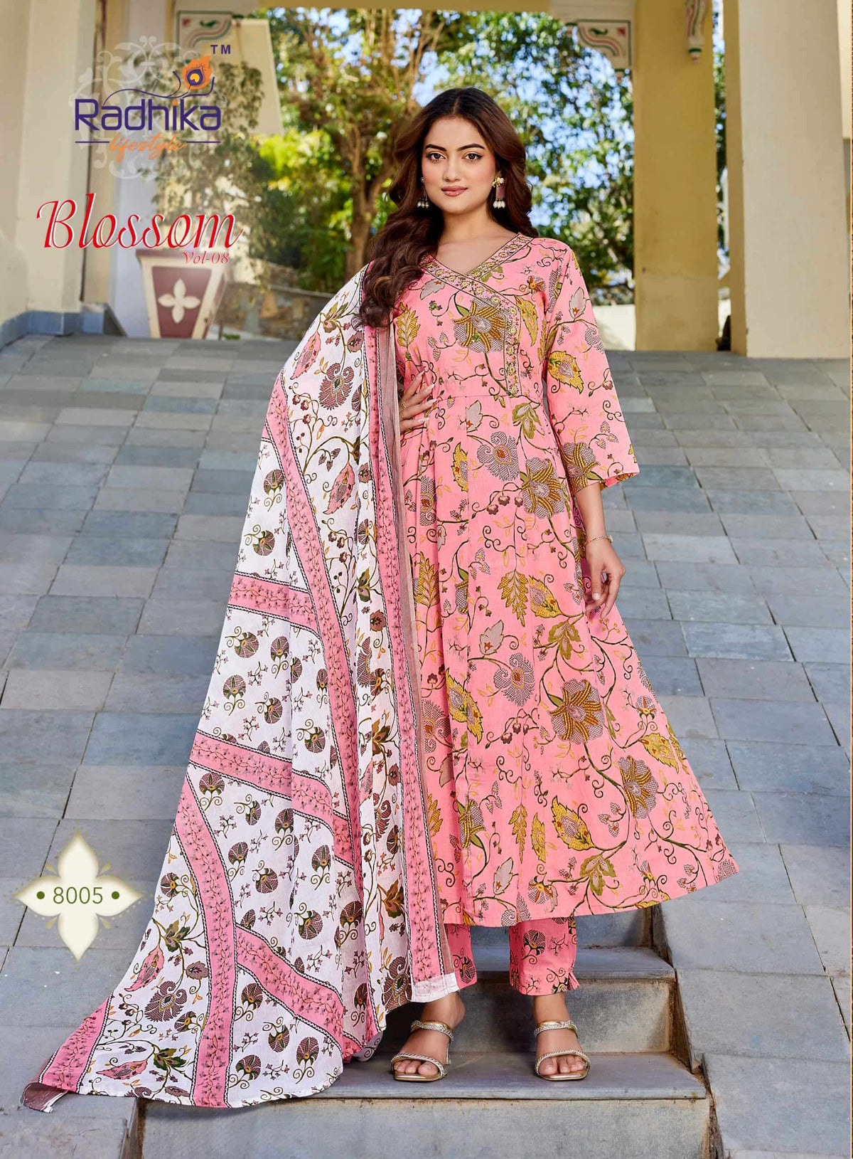 Radhika Lifestyle Blossom Vol - 08 Cotton Salwar Suit Set - Amrah Wholesale