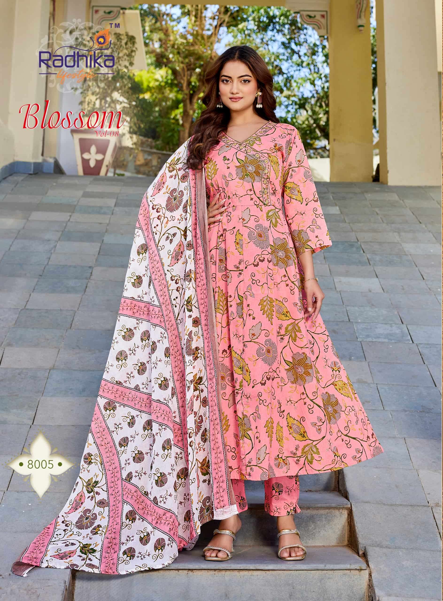 Radhika Lifestyle Blossom Vol - 08 Cotton Salwar Suit Set - Amrah Wholesale