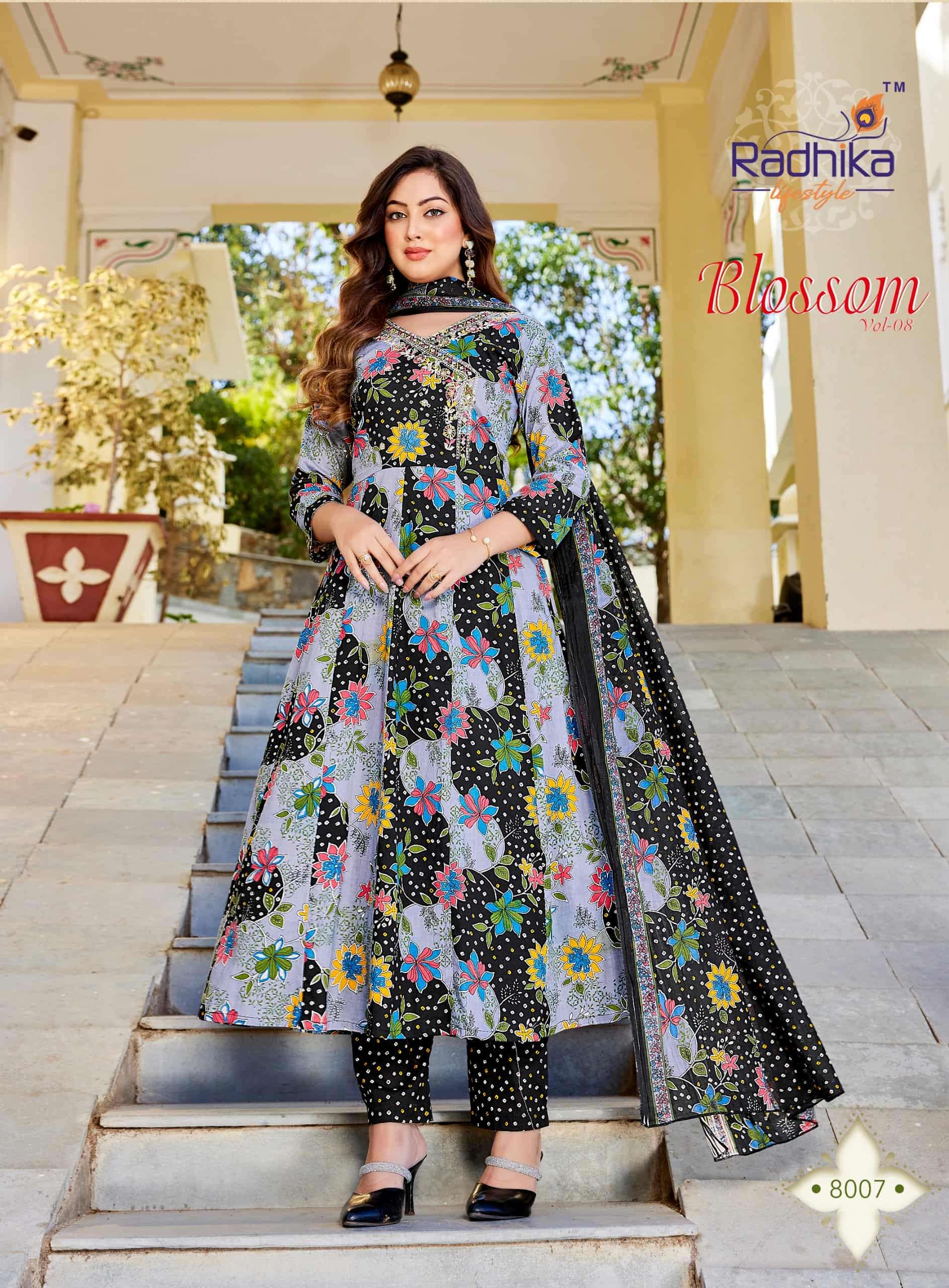 Radhika Lifestyle Blossom Vol - 08 Cotton Salwar Suit Set - Amrah Wholesale