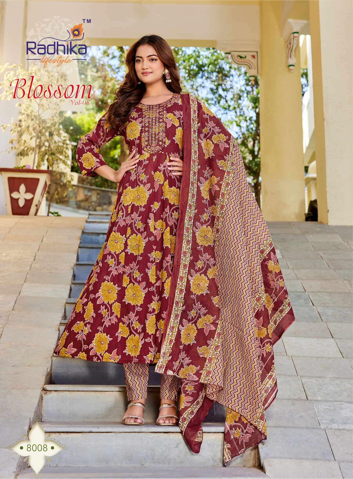 Radhika Lifestyle Blossom Vol - 08 Cotton Salwar Suit Set - Amrah Wholesale