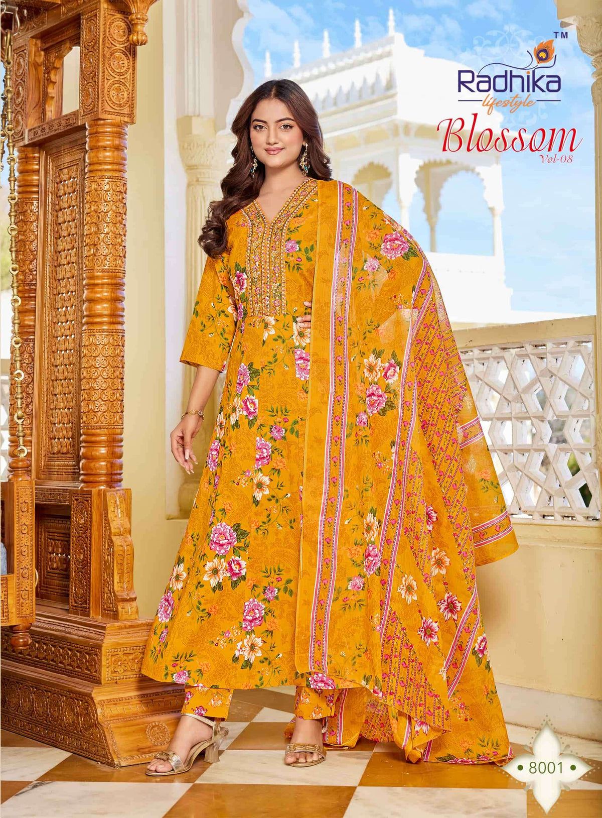 Radhika Lifestyle Blossom Vol - 08 Cotton Salwar Suit Set - Amrah Wholesale