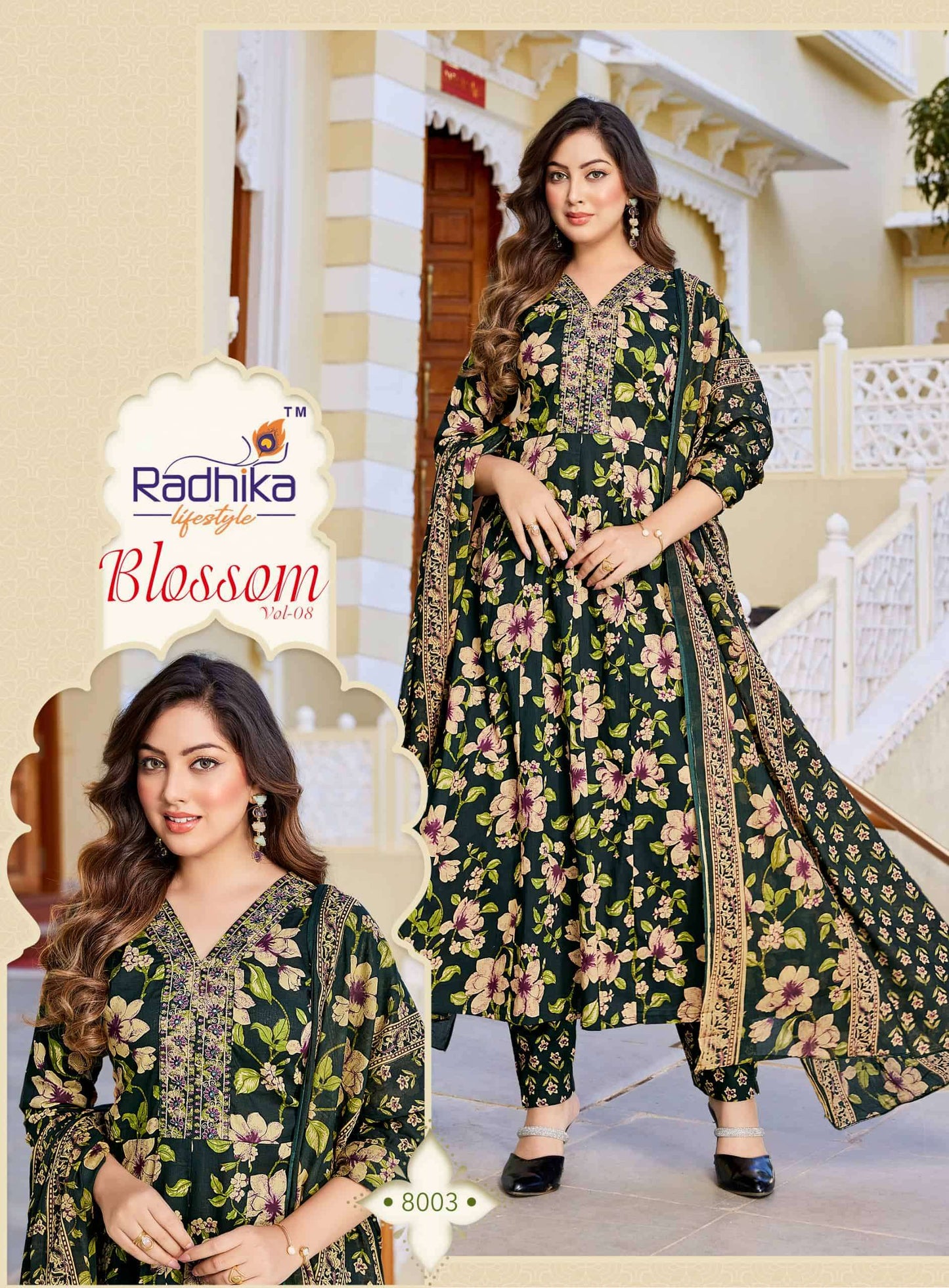 Radhika Lifestyle Blossom Vol - 08 Cotton Salwar Suit Set - Amrah Wholesale
