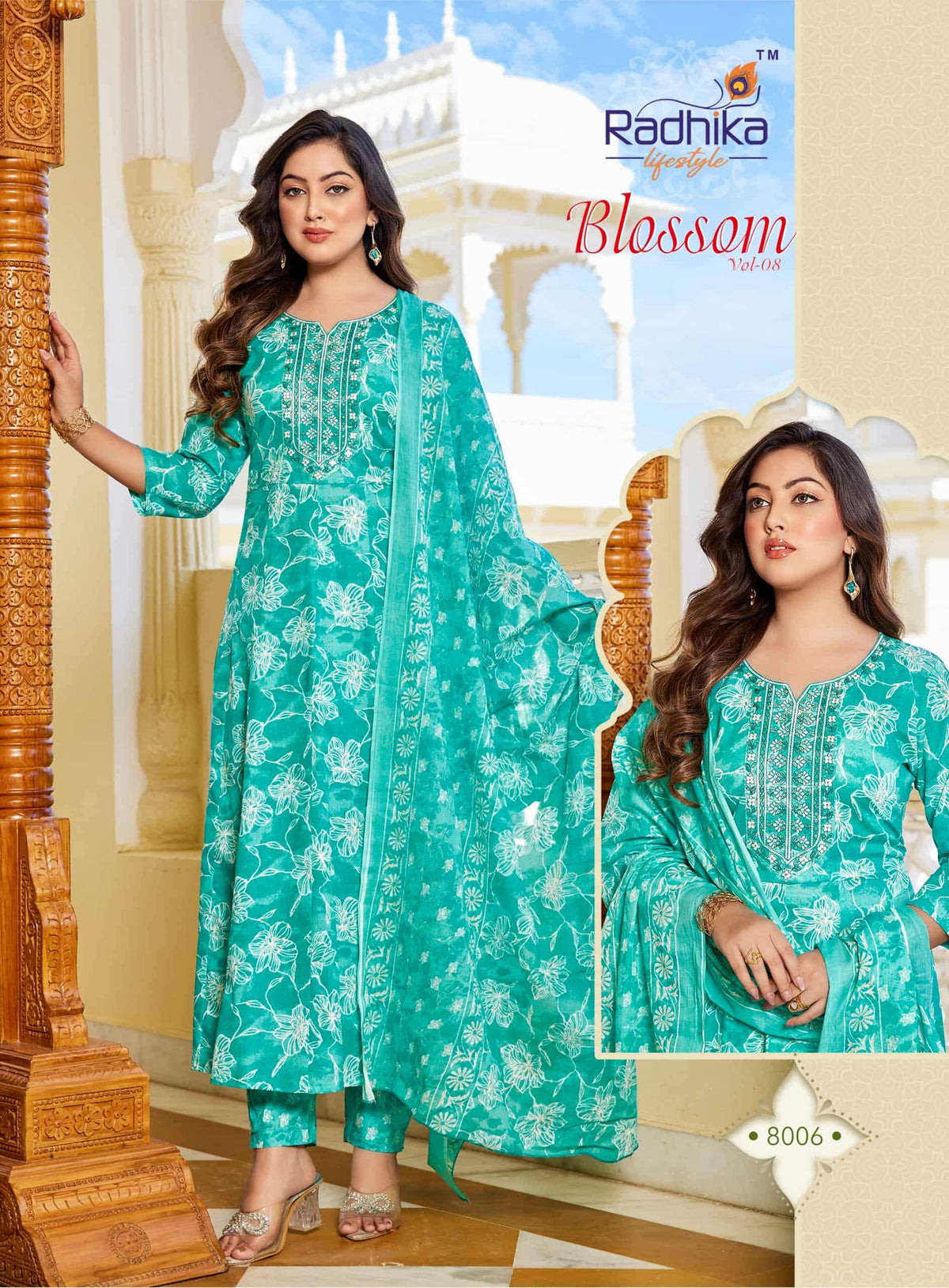Radhika Lifestyle Blossom Vol - 08 Cotton Salwar Suit Set - Amrah Wholesale