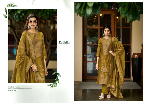 Radhika Fashion Banarasi Adha Vol-15 Cotton Jacquard Printed Salwar Suit