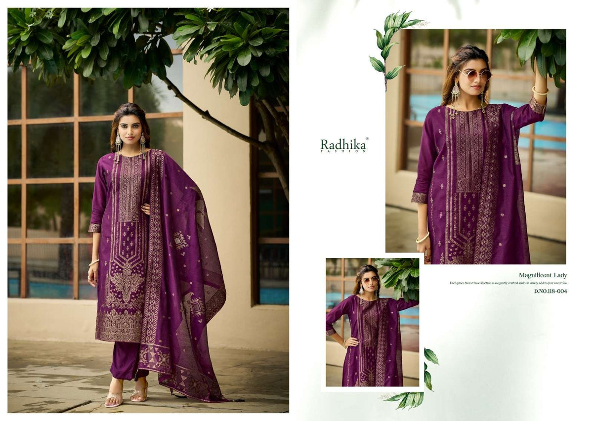 Radhika Fashion Banarasi Adha Vol-15 Cotton Jacquard Printed Salwar Suit