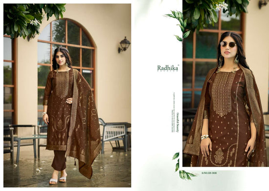 Radhika Fashion Banarasi Adha Vol-15 Cotton Jacquard Printed Salwar Suit