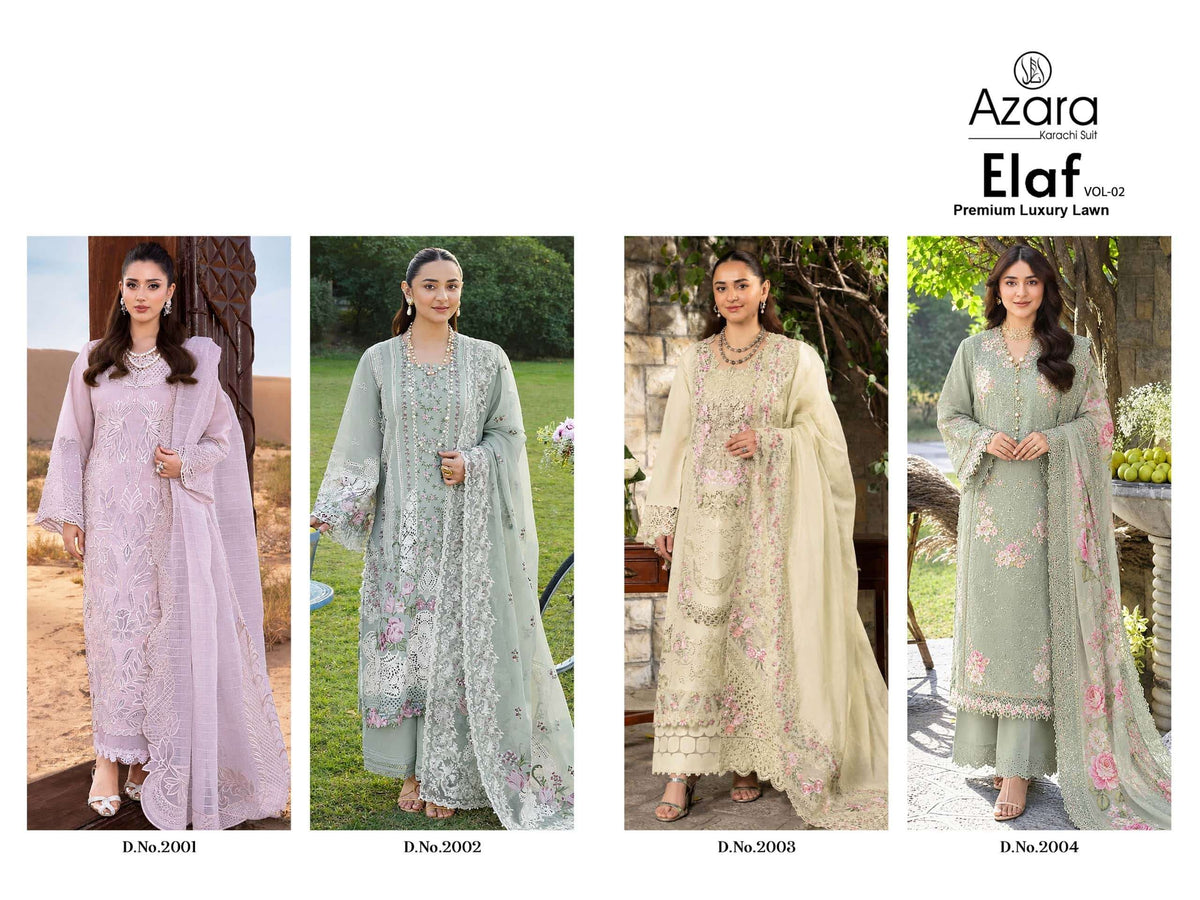 Radhika Fashion Elaf Premium Vol 2 Cotton Handwork Embroidered Pakistani Suit