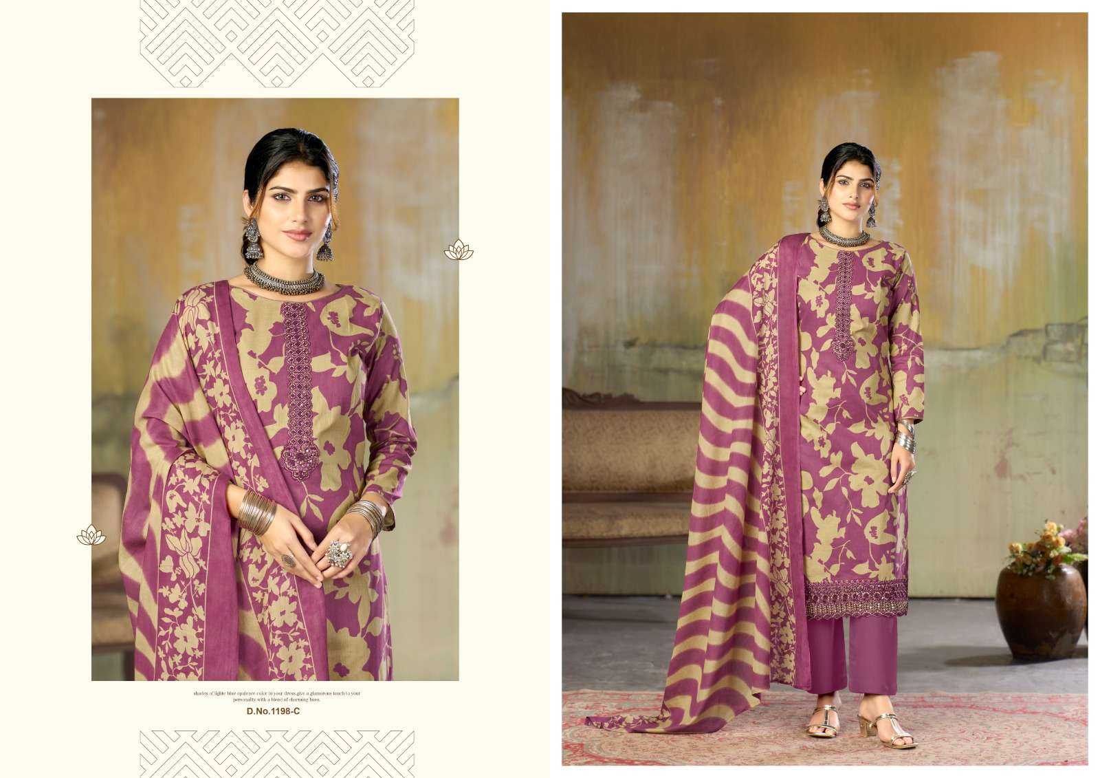 Radhika Fitoor Pure Lawn Cotton Printed Dress Material - Amrah Wholesale