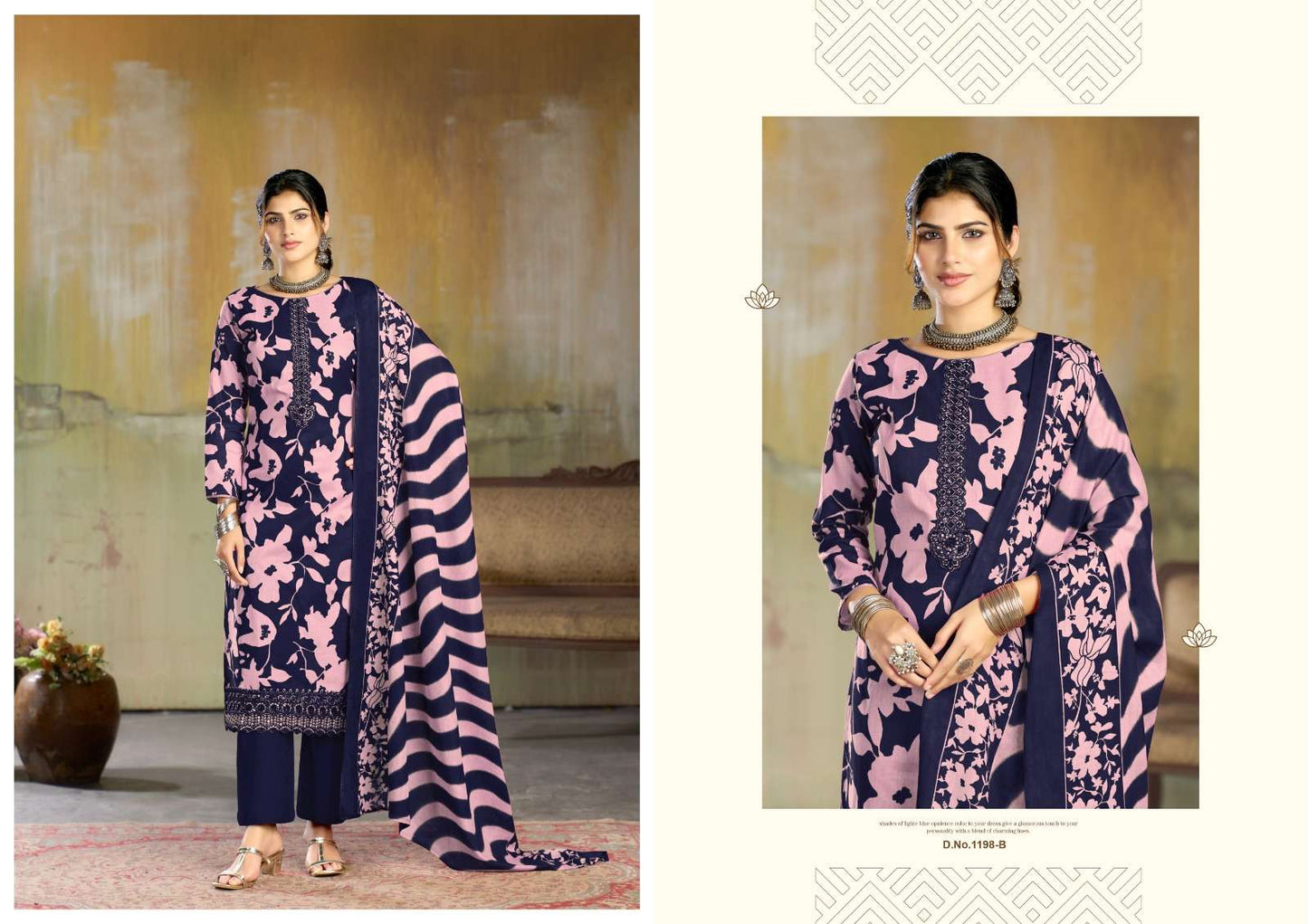 Radhika Fitoor Pure Lawn Cotton Printed Dress Material - Amrah Wholesale