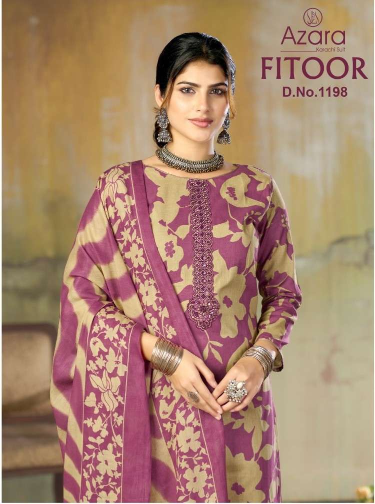 Radhika Fitoor Pure Lawn Cotton Printed Dress Material - Amrah Wholesale