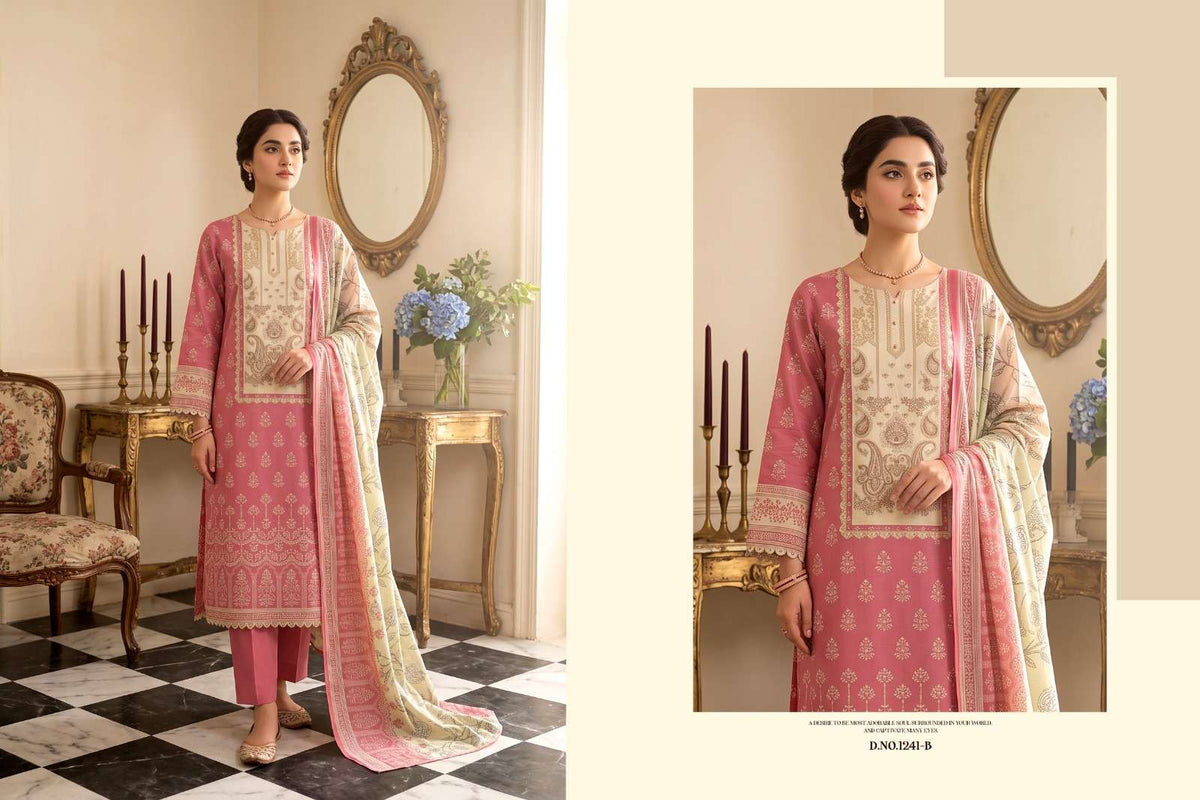 Radhika Kalki 1241 Pure Jam Cotton Dress Material - Amrah Wholesale
