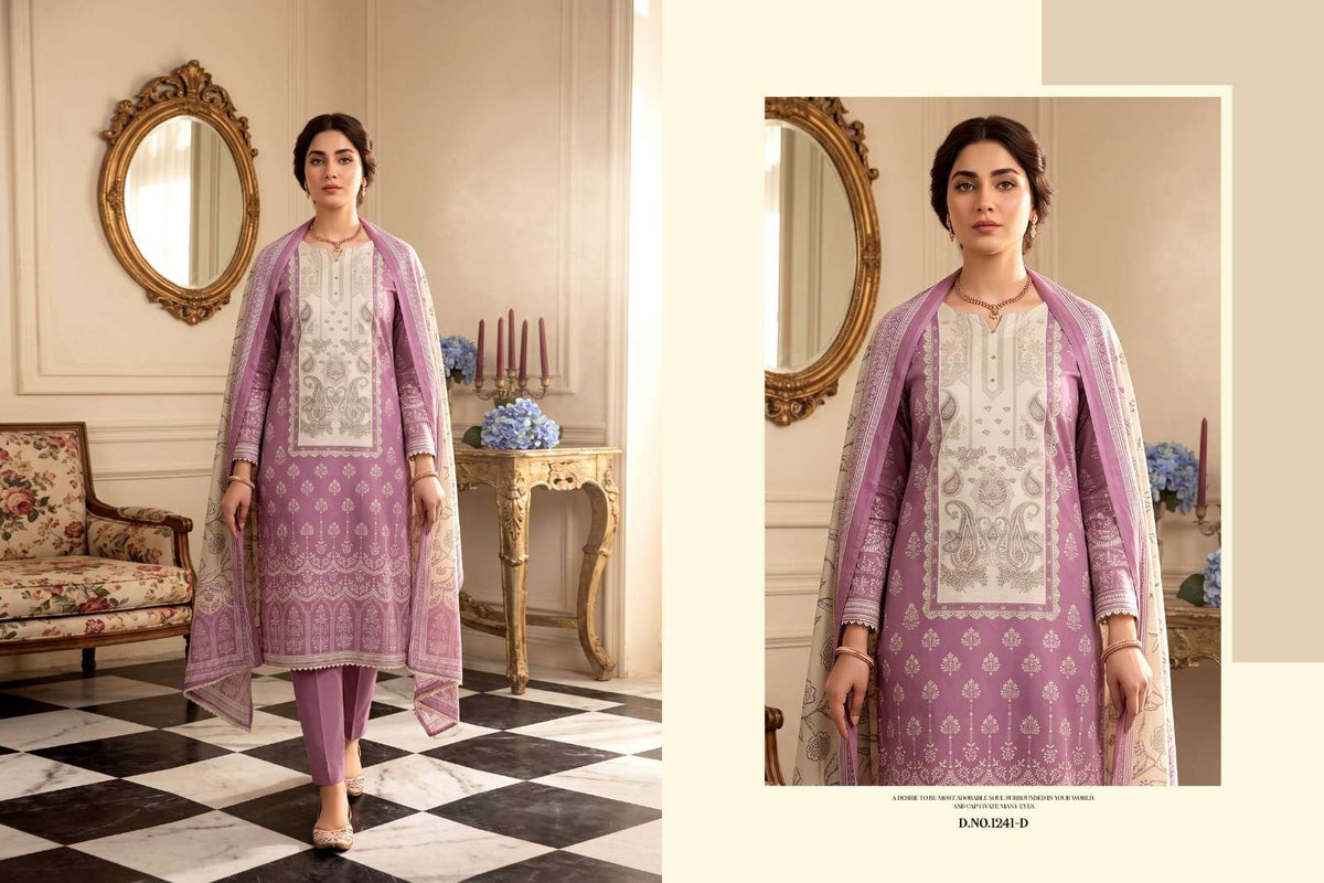 Radhika Kalki 1241 Pure Jam Cotton Dress Material - Amrah Wholesale