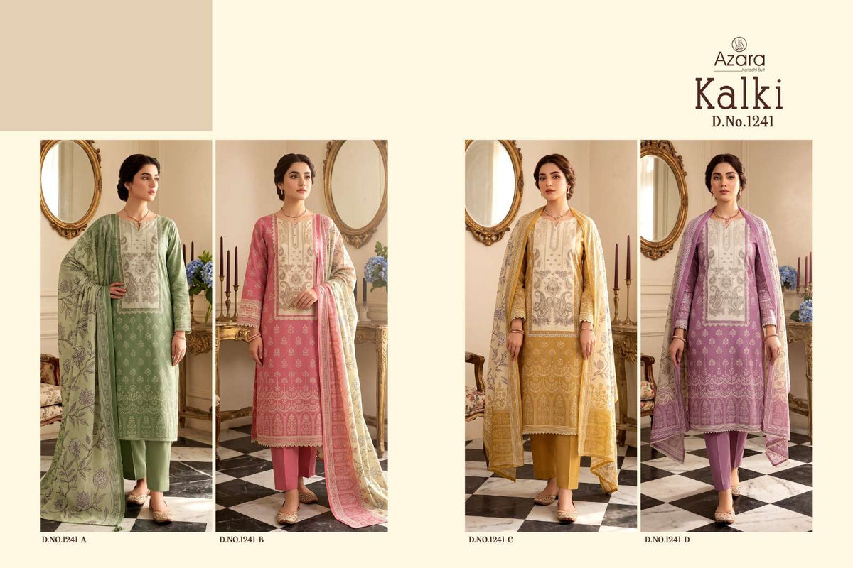 Radhika Kalki 1241 Pure Jam Cotton Dress Material - Amrah Wholesale