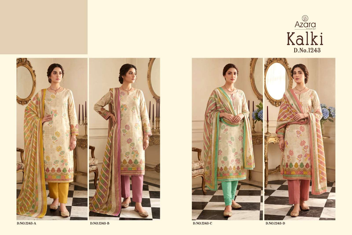 Radhika Kalki 1243 Pure Jam Cotton Dress Material - Amrah Wholesale