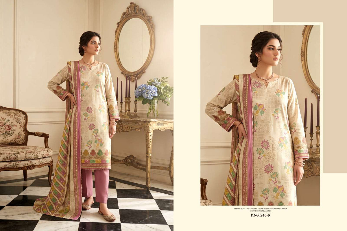 Radhika Kalki 1243 Pure Jam Cotton Dress Material - Amrah Wholesale