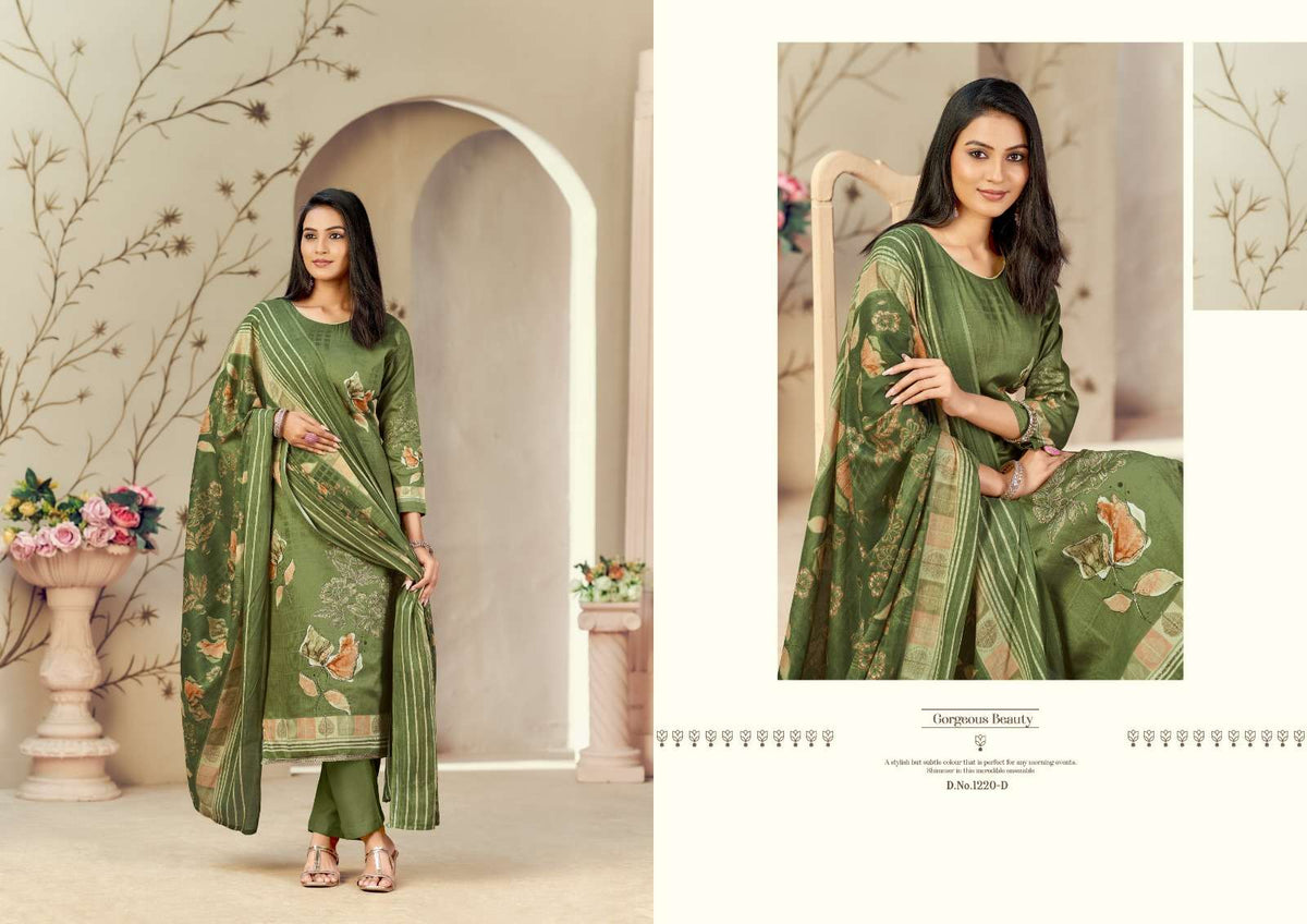 Radhika Kayka 1220 Heavy Jam Cotton Dress Material - Amrah Wholesale