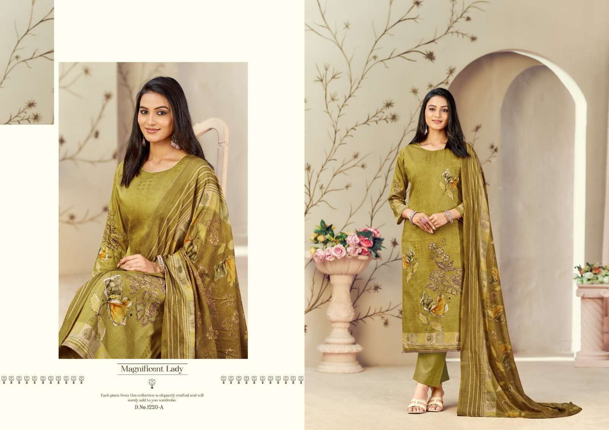 Radhika Kayka 1220 Heavy Jam Cotton Dress Material - Amrah Wholesale