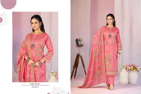 Radhika Kayka 227 Heavy Zam Cotton Dress Material - Amrah Wholesale