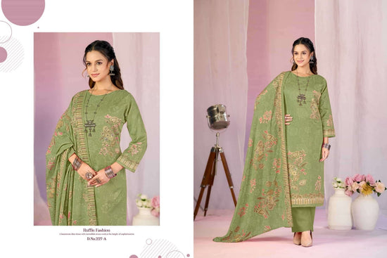 Radhika Kayka 227 Heavy Zam Cotton Dress Material - Amrah Wholesale